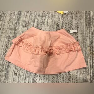 J Brand Peach Ruffle Mini Skirt